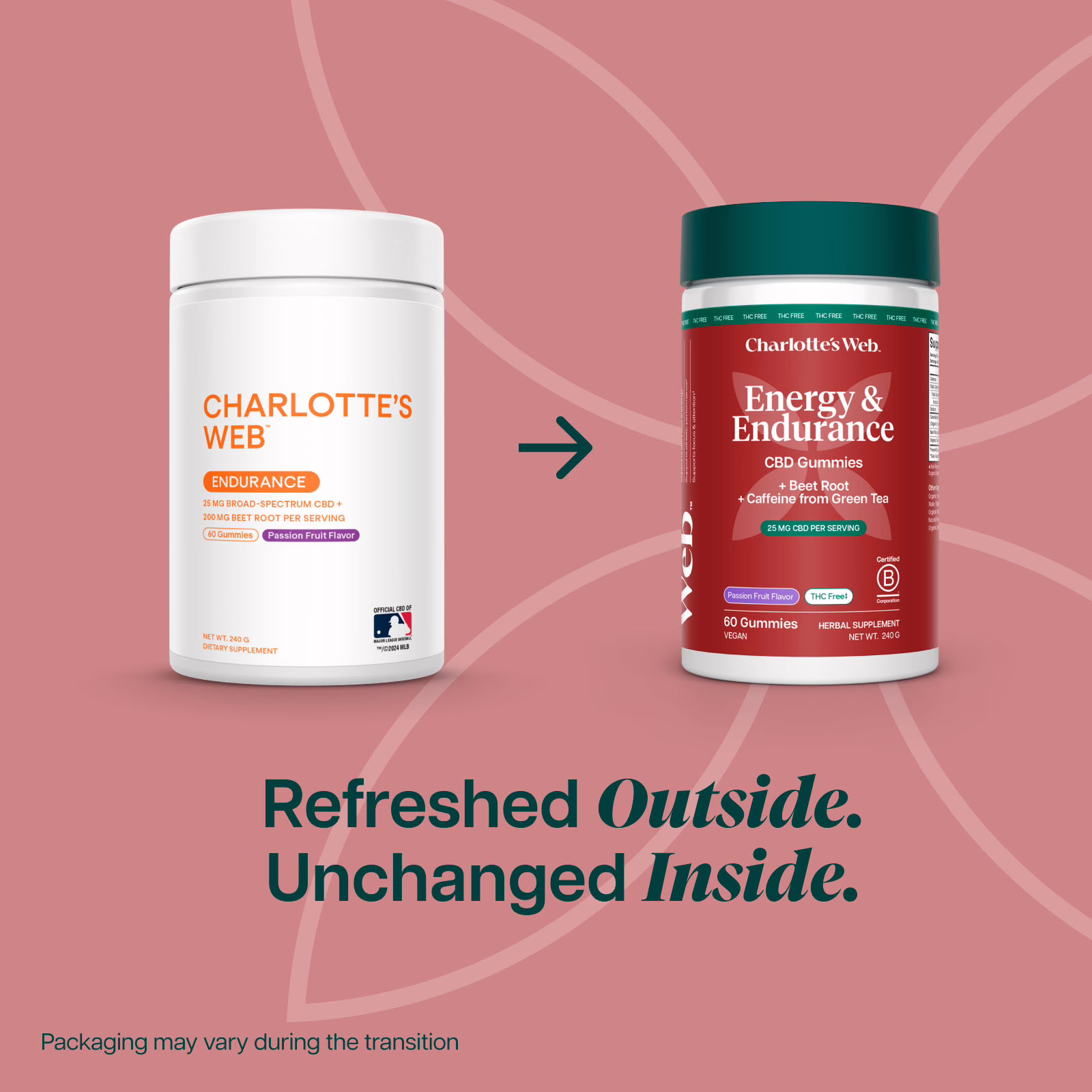Charlotte’s Web, Endurance CBD Gummies, Passion Fruit, Broad Spectrum THC-Free, 60ct, 750mg CBD