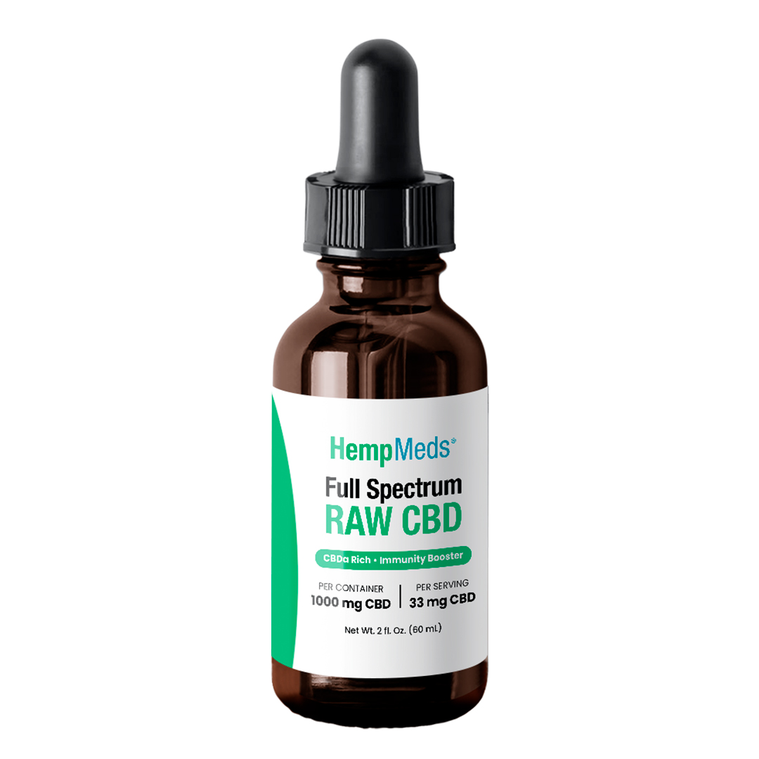 HempMeds, RSHO Green Label Raw CBD Oil Liquid, Full Spectrum, 2fl oz, 1000mg CBD