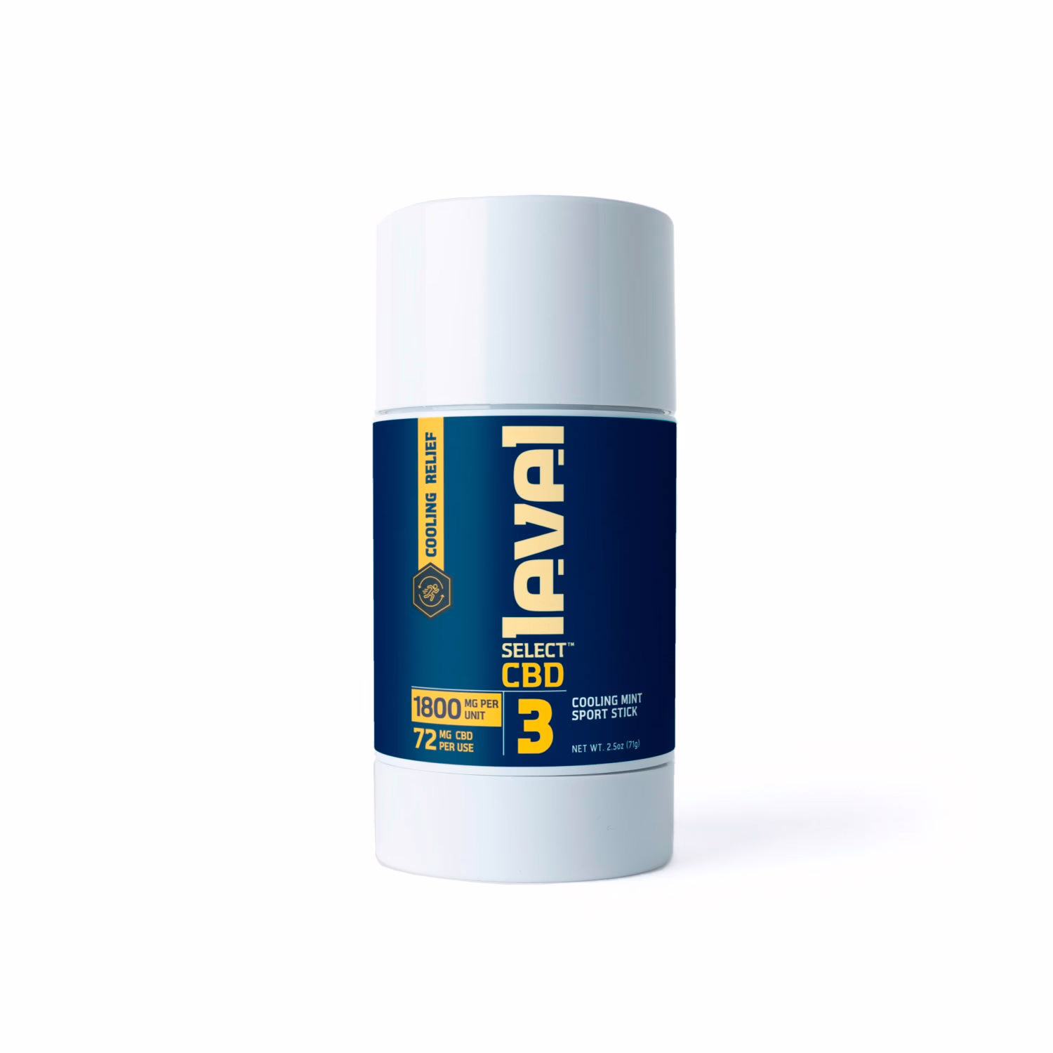 Level Select CBD, LVL 3 Sport CBD Stick, Cooling Mint, Broad Spectrum THC-Free, 2.5oz, 1800mg CBD Level Select CBD, LVL 3 Sport CBD Stick, Cooling Mint, Broad Spectrum THC-Free, 2.5oz, 1800mg CBD