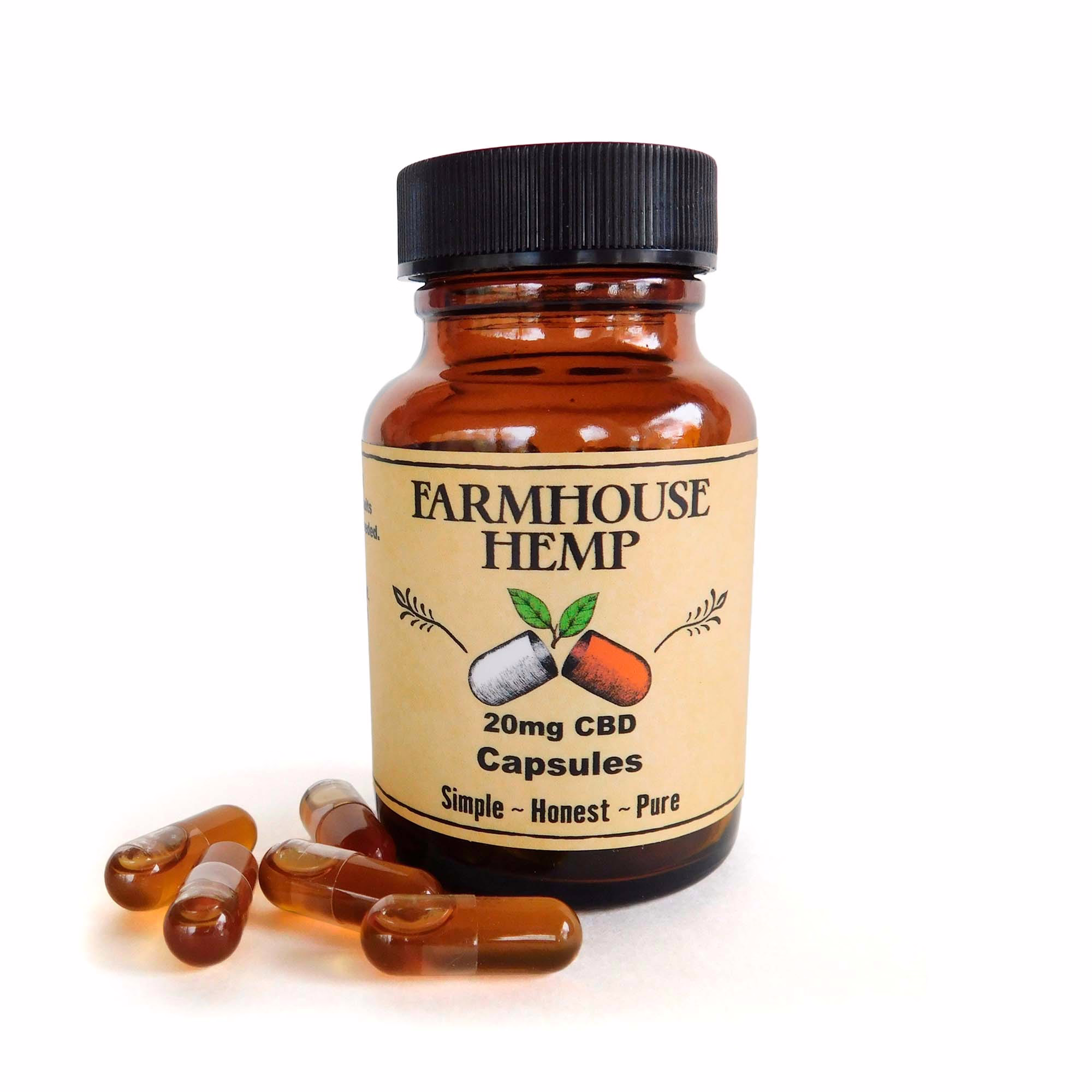 Farmhouse Hemp, CBD Capsules, Full Spectrum, 30ct, 600mg CBD Farmhouse Hemp, CBD Capsules, Full Spectrum, 30ct, 600mg CBD
