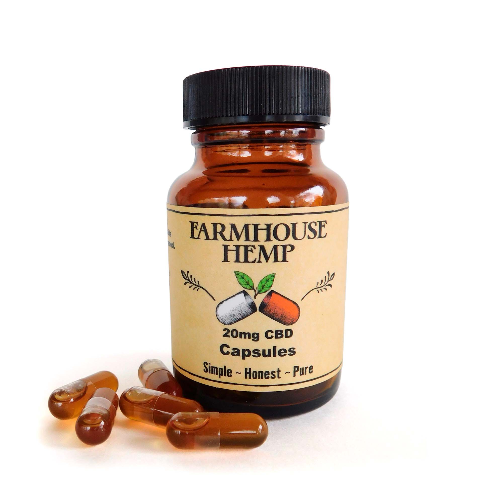 Farmhouse Hemp, CBD Capsules, Full Spectrum, 30ct, 600mg CBD