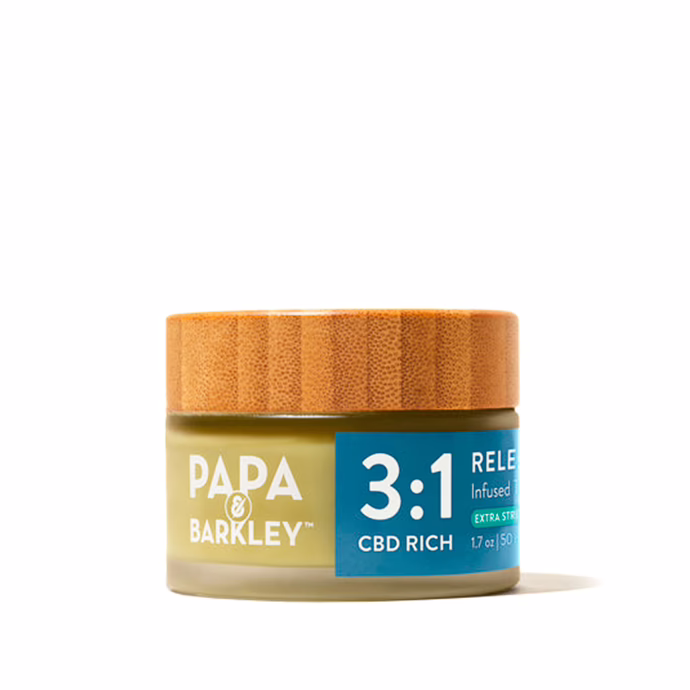 Papa & Barkley, 3:1 Extra Strength CBD Releaf Balm, Full Spectrum, 1.7oz, 150mg THC + 450mg CBD