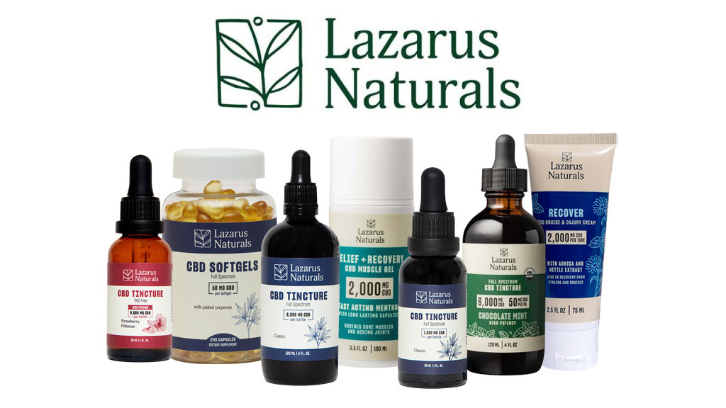 Lazarus Naturals CBD Oils, Capsules, Topicals