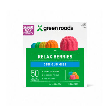 Green Roads, Super Max Strength Relax Berries CBD Gummies, Isolate THC-Free, 30ct, 1500mg CBD