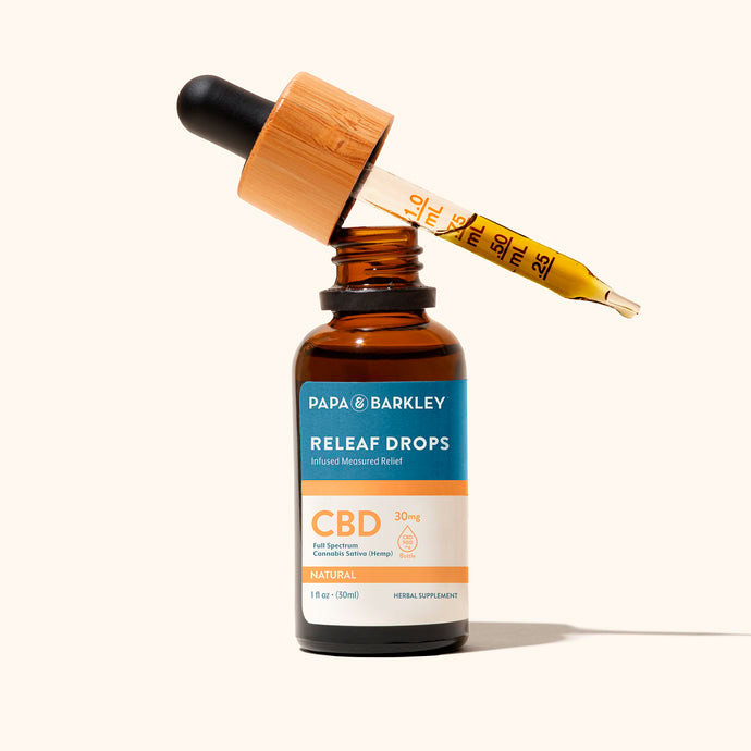 Papa & Barkley, CBD Releaf Drops 30mg, Natural, Full Spectrum, 1oz, 900mg CBD