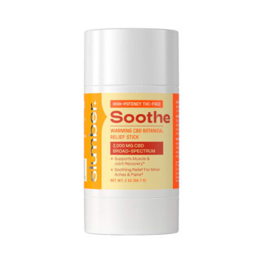 Slumber, Soothe Warming CBD Salve Stick, Broad Spectrum THC-Free, 2.6oz, 2000mg CBD
