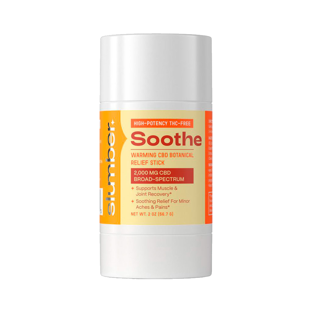 Slumber, Soothe Warming CBD Salve Stick, Broad Spectrum THC-Free, 2oz, 2000mg CBD