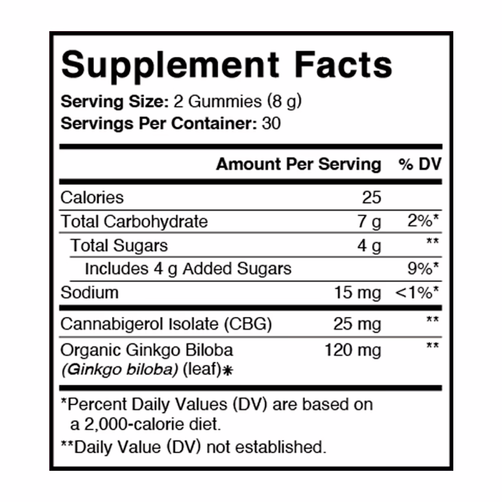 Charlotte’s Web, Focus & Attention CBG Gummies, Pineapple Guava, Isolate THC-Free, 60ct, 1500mg CBG