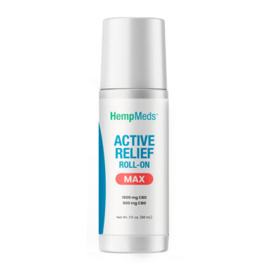 HempMeds, Active Relief CBG + CBD Roll-On Max, Isolate THC-Free, 3fl oz, 500mg CBG + 1500mg CBD