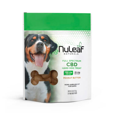 NuLeaf Naturals, CBD Hard Dog Treats, Peanut Butter, Full Spectrum, 30ct, 750mg CBD