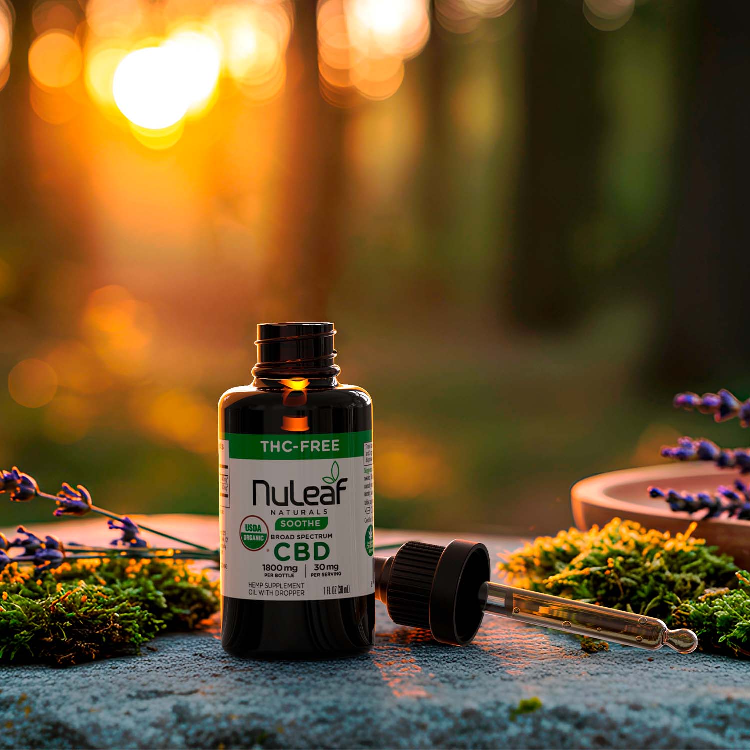 NuLeaf Naturals, CBD Oil, Broad Spectrum THC-Free, 1fl oz, 1800mg CBD 1