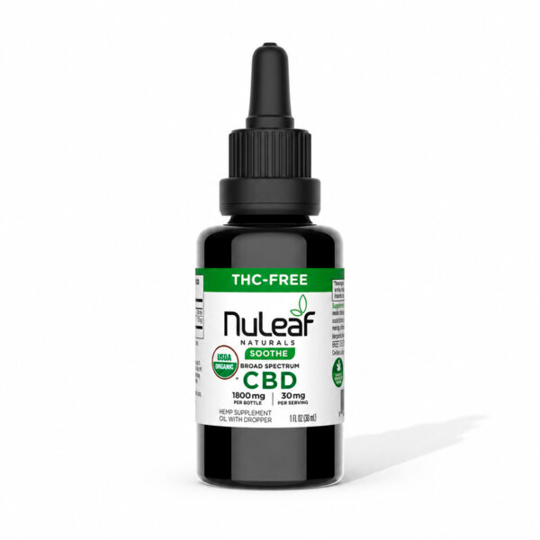NuLeaf Naturals, CBD Oil, Broad Spectrum THC-Free, 1fl oz, 1800mg CBD ...