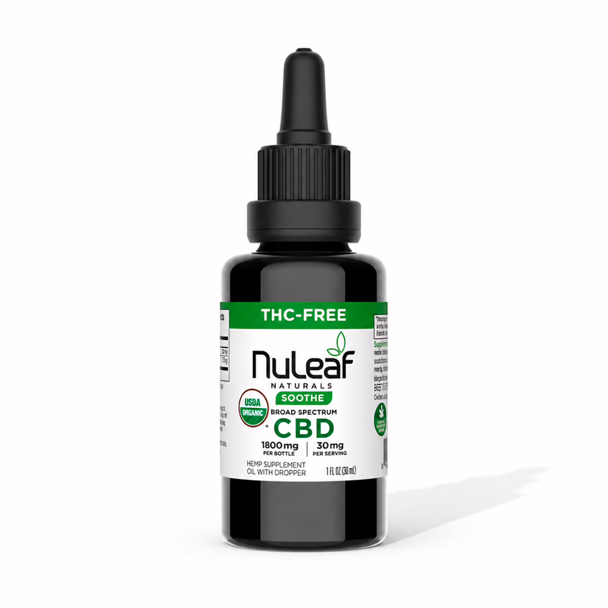 NuLeaf Naturals, CBD Oil, Broad Spectrum THC-Free, 1fl oz, 1800mg CBD