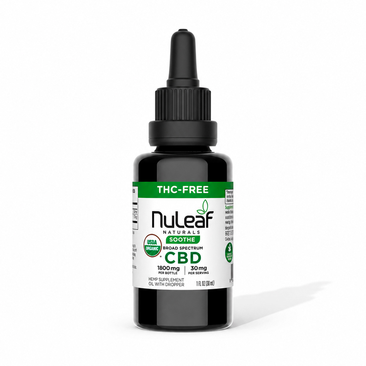 NuLeaf Naturals, CBD Oil, Broad Spectrum THC-Free, 1fl oz, 1800mg CBD NuLeaf Naturals, CBD Oil, Broad Spectrum THC-Free, 1fl oz, 1800mg CBD