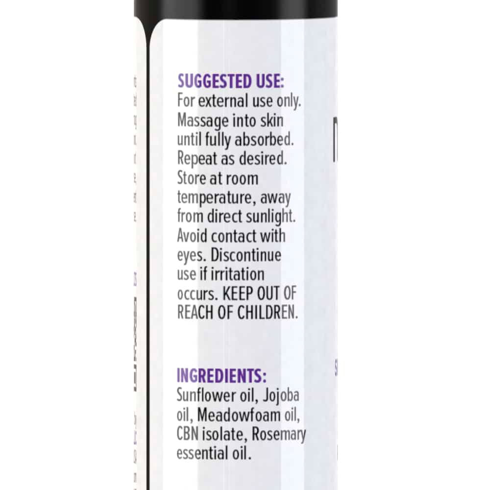 NuLeaf Naturals, Calm CBN Skin Serum, Rosemary, Isolate THC-Free, 0.5fl oz, 600mg CBN