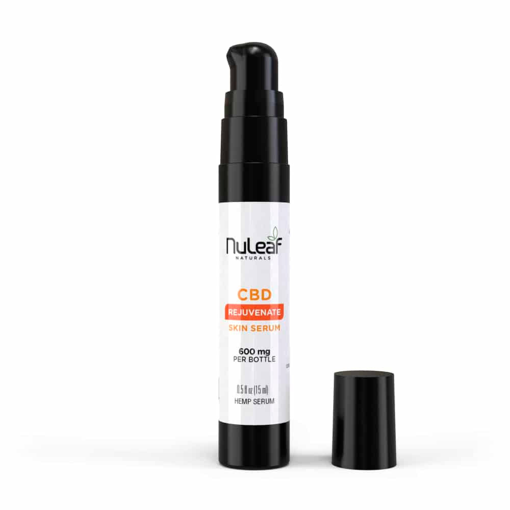 NuLeaf Naturals, Rejuvenate CBD Skin Serum, Lemongrass Citrus, Isolate THC-Free, 0.5fl oz, 600mg CBD