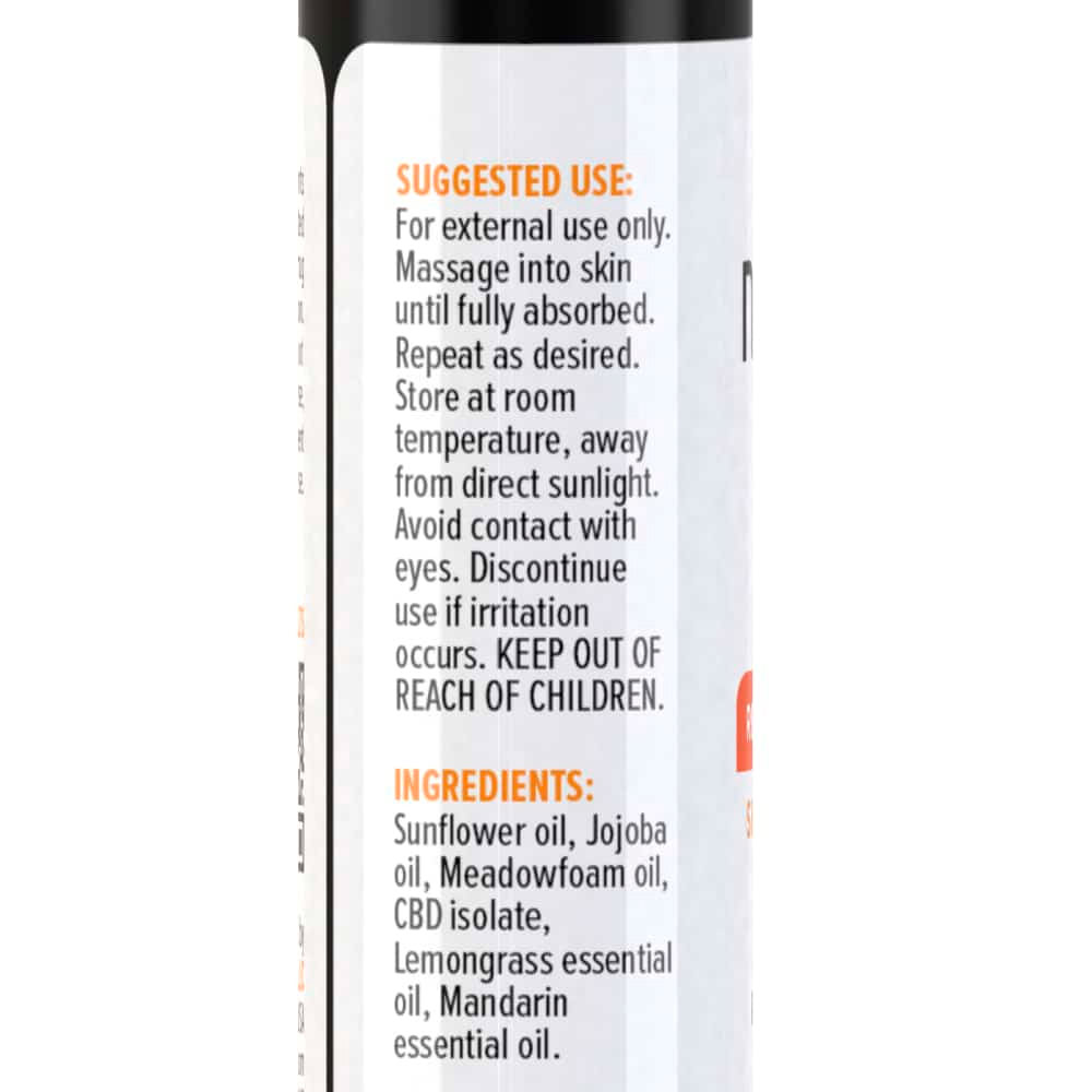 NuLeaf Naturals, Rejuvenate CBD Skin Serum, Lemongrass Citrus, Isolate THC-Free, 0.5fl oz, 600mg CBD