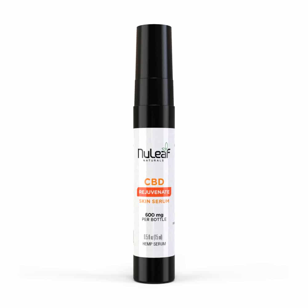 NuLeaf Naturals, Rejuvenate CBD Skin Serum, Lemongrass Citrus, Isolate THC-Free, 0.5fl oz, 600mg CBD