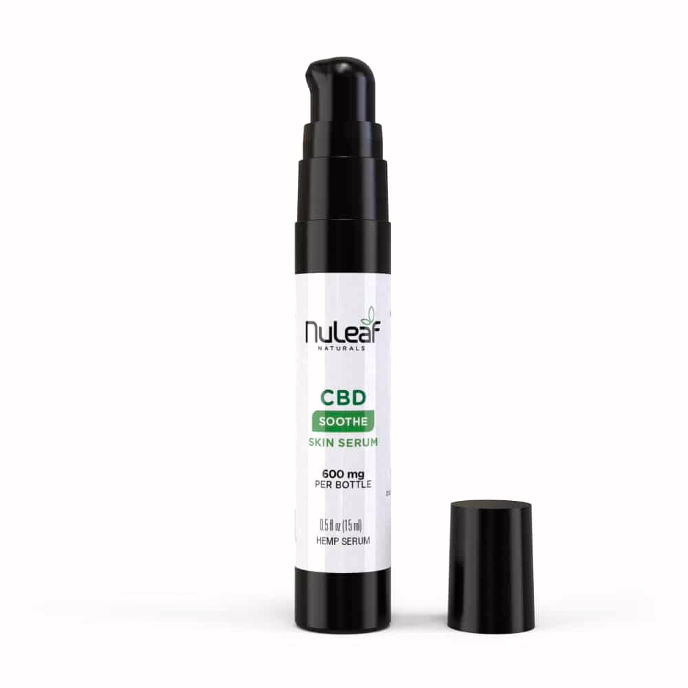 NuLeaf Naturals, Soothe CBD Skin Serum, Unscented, Isolate THC-Free, 0.5fl oz, 600mg CBD