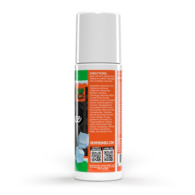 Hemp Bombs, High Potency CBD Roll-On, Broad Spectrum THC-Free, 3fl oz, 1500mg CBD