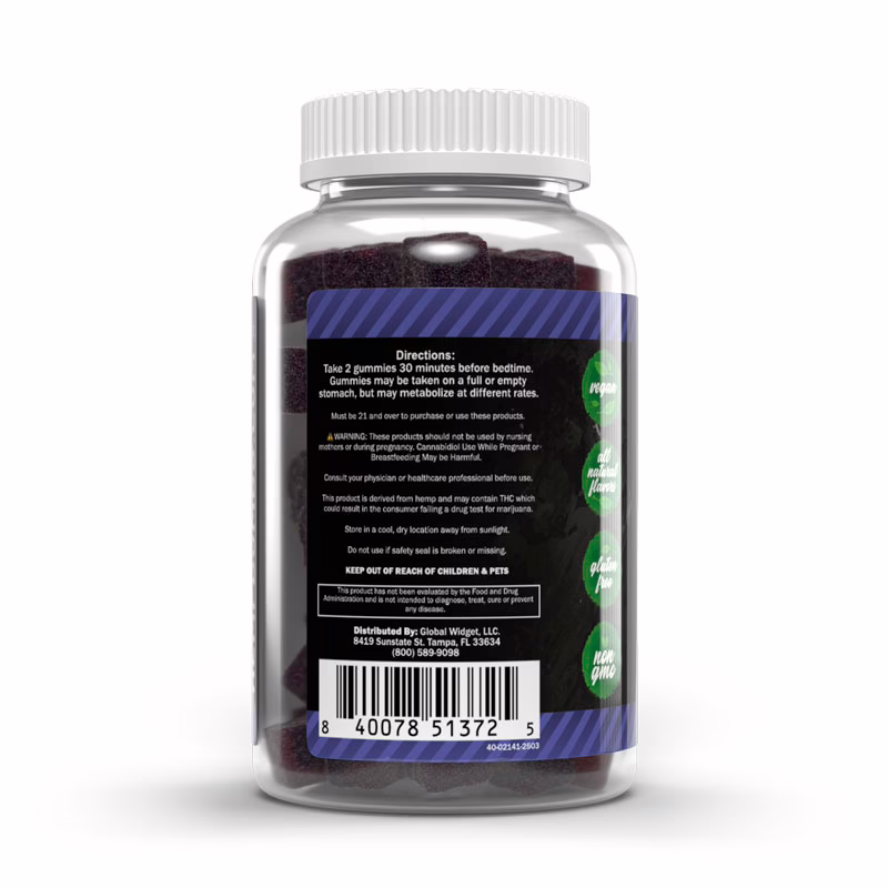 Hemp Bombs, Melatonin-Free CBD Sleep Gummies, Isolate THC-Free, 60ct, 300mg CBN + 900mg CBD
