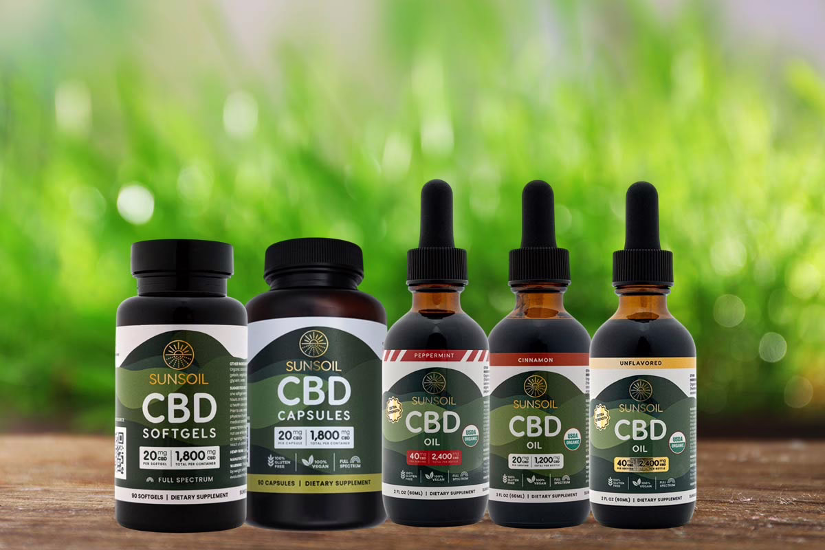 Sunsoil CBD Oils, Capsules and Softgels