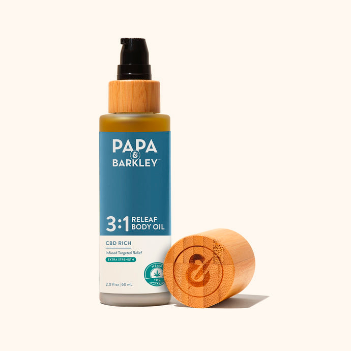 Papa & Barkley, Extra Strength CBD Releaf Body Oil, Full Spectrum, 2fl oz, 160mg THC + 480mg CBD