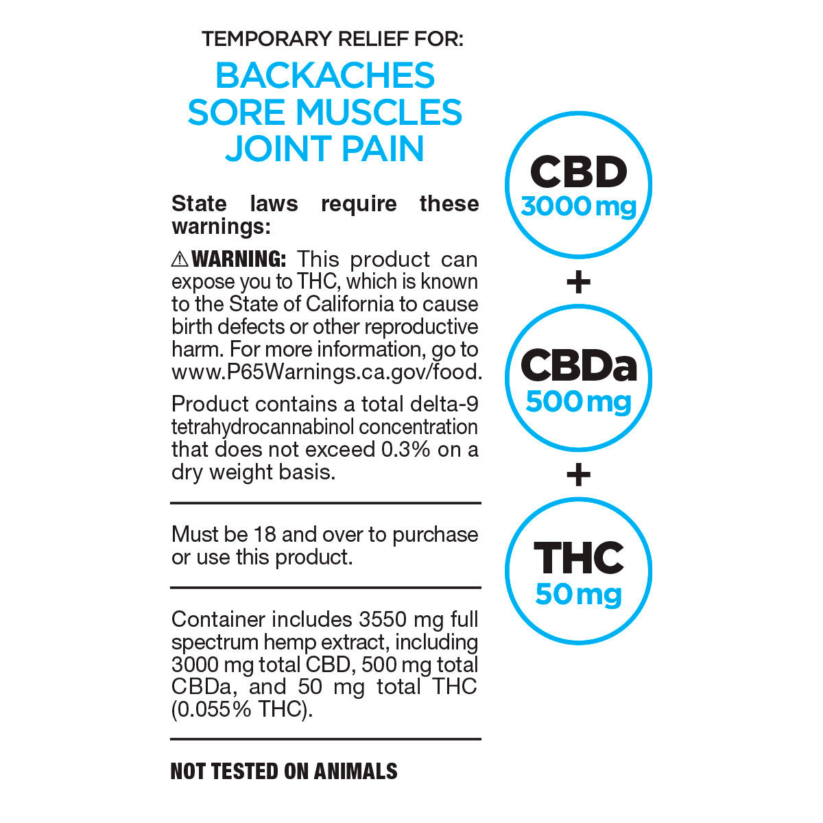 cbdMD, Inferno Freeze CBDa + THC + CBD Roll On, Full Spectrum, 3fl oz, 500mg CBDa + 50mg THC + 3000mg CBD