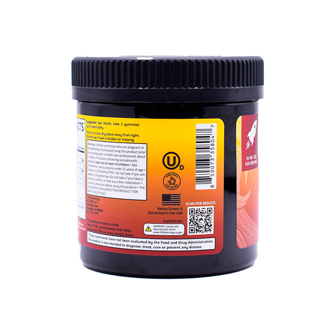 Koi CBD, Daytime Boost CBG Gummies, Orange Hibiscus, Broad Spectrum THC-Free, 20ct, 200mg CBG