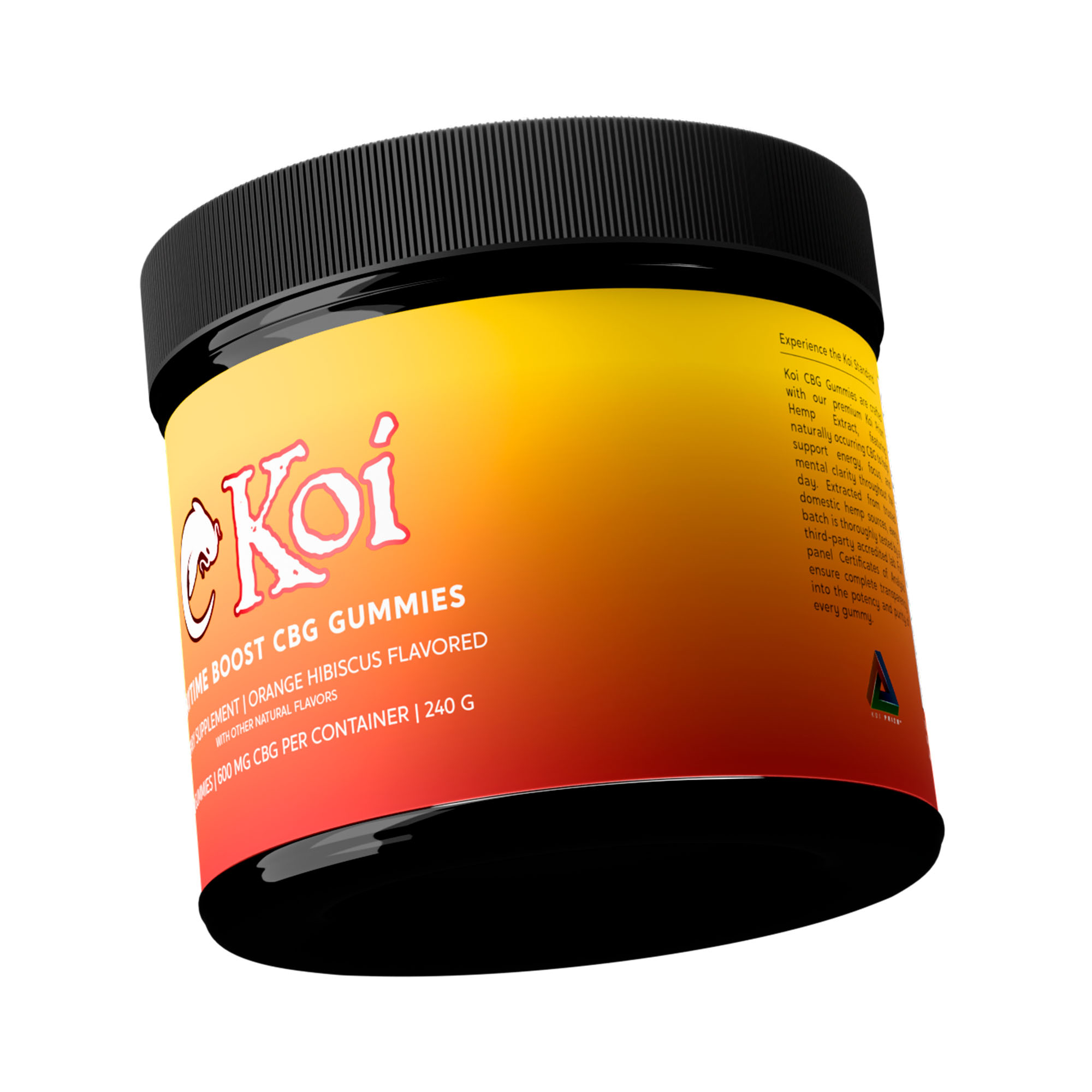 Koi CBD, Daytime Boost CBG Gummies, Orange Hibiscus, Broad Spectrum THC-Free, 60ct, 600mg CBG