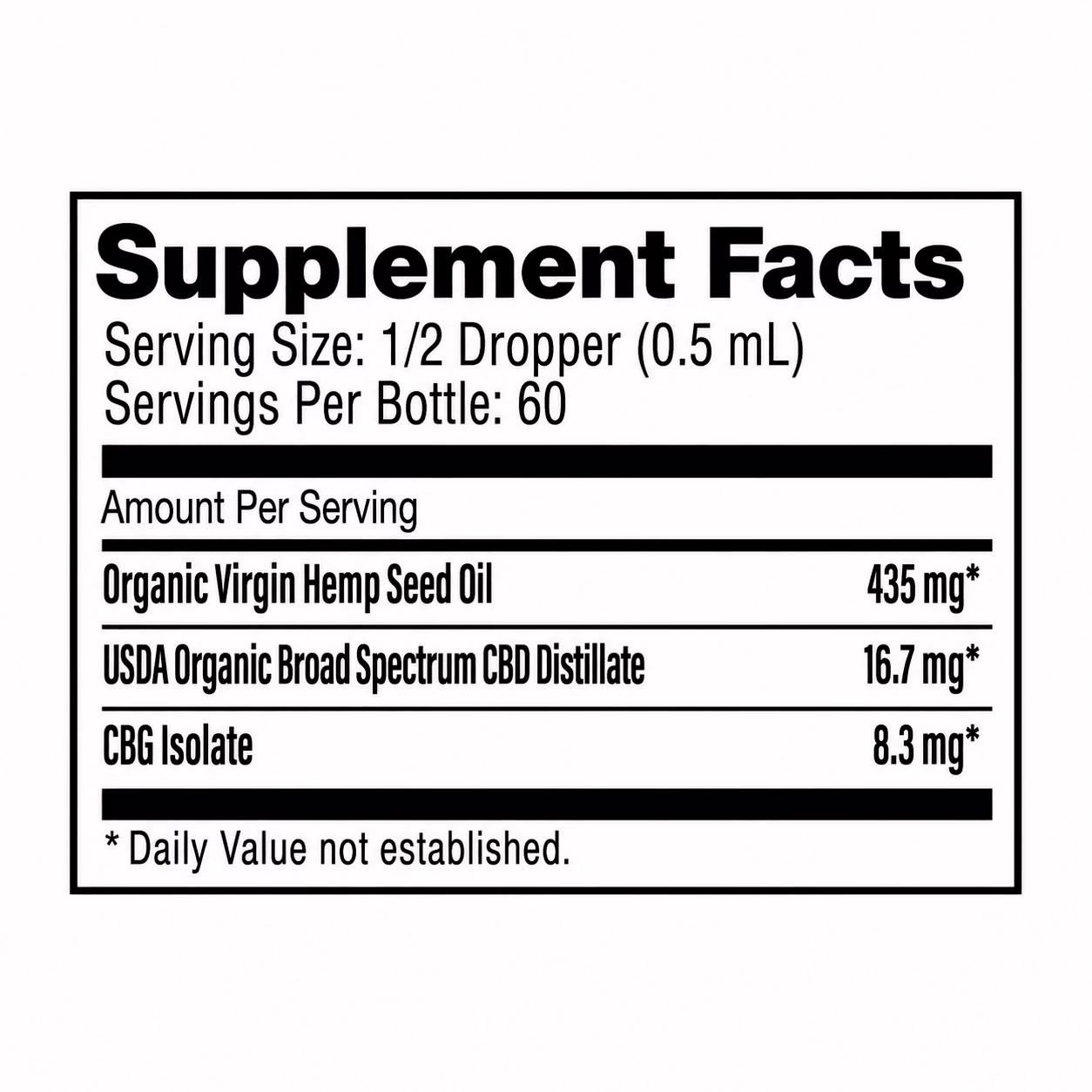 NuLeaf Naturals, Clarity CBD+CBG Oil, Broad Spectrum THC-Free, 1fl oz, 500mg CBG + 1000mg CBD