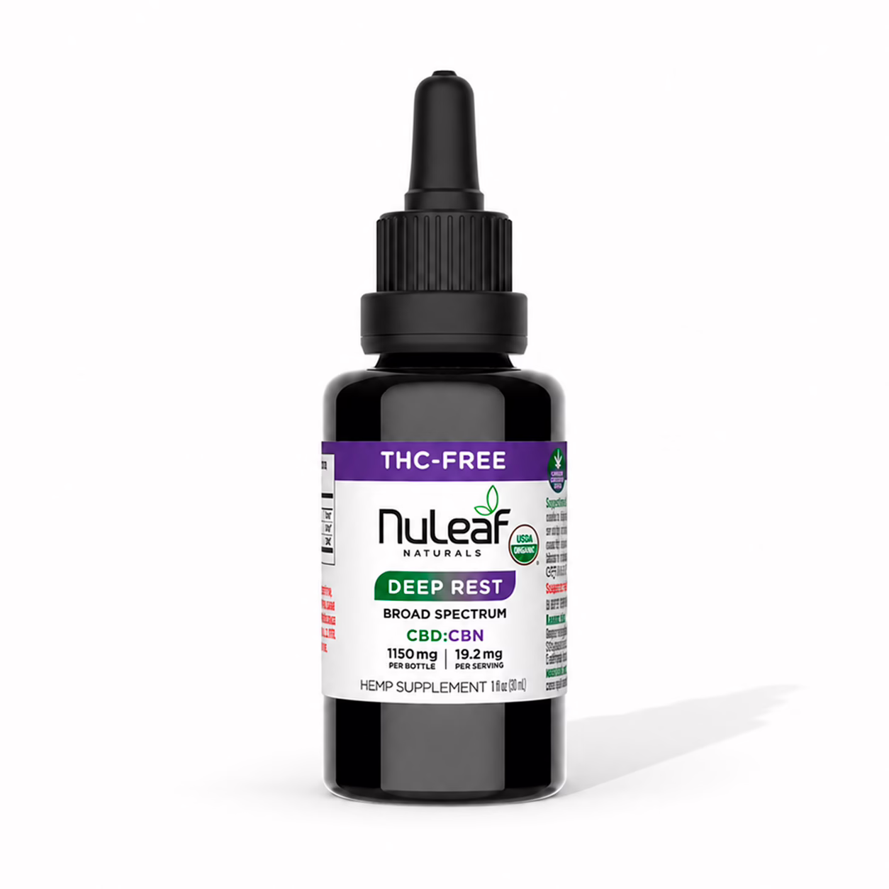 NuLeaf Naturals, Deep Rest CBD+CBN Oil, Broad Spectrum THC-Free, 1fl oz, 150mg CBN + 1000mg CBD 1 NuLeaf Naturals, Deep Rest CBD+CBN Oil, Broad Spectrum THC-Free, 1fl oz, 150mg CBN + 1000mg CBD