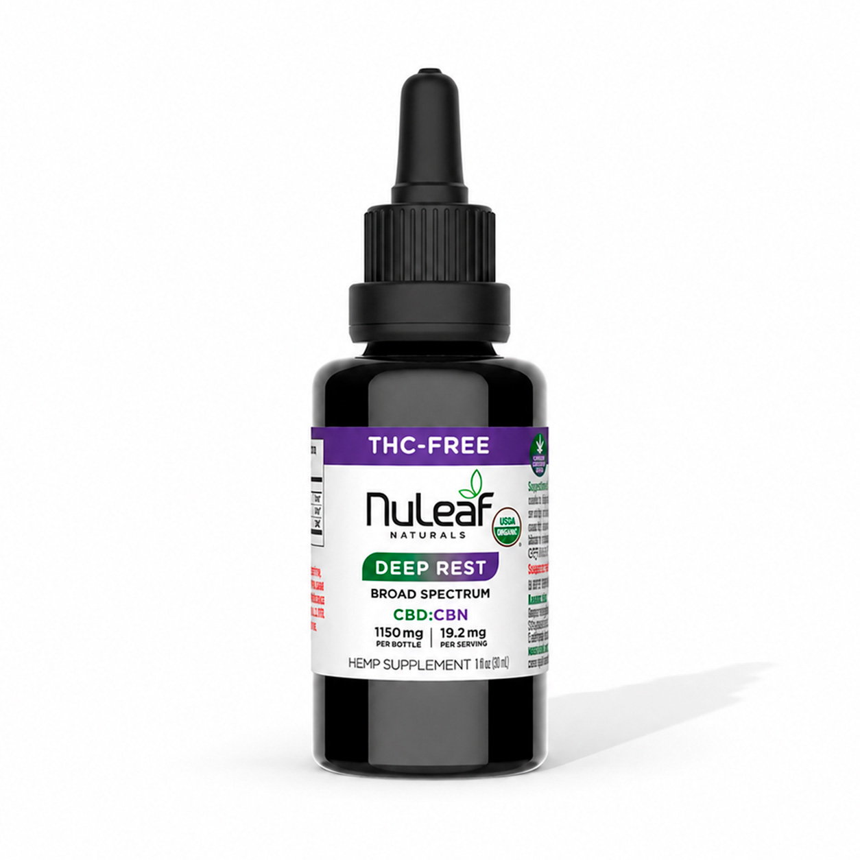 NuLeaf Naturals, Deep Rest CBD+CBN Oil, Broad Spectrum THC-Free, 1fl oz, 150mg CBN + 1000mg CBD 1 NuLeaf Naturals, Deep Rest CBD+CBN Oil, Broad Spectrum THC-Free, 1fl oz, 150mg CBN + 1000mg CBD