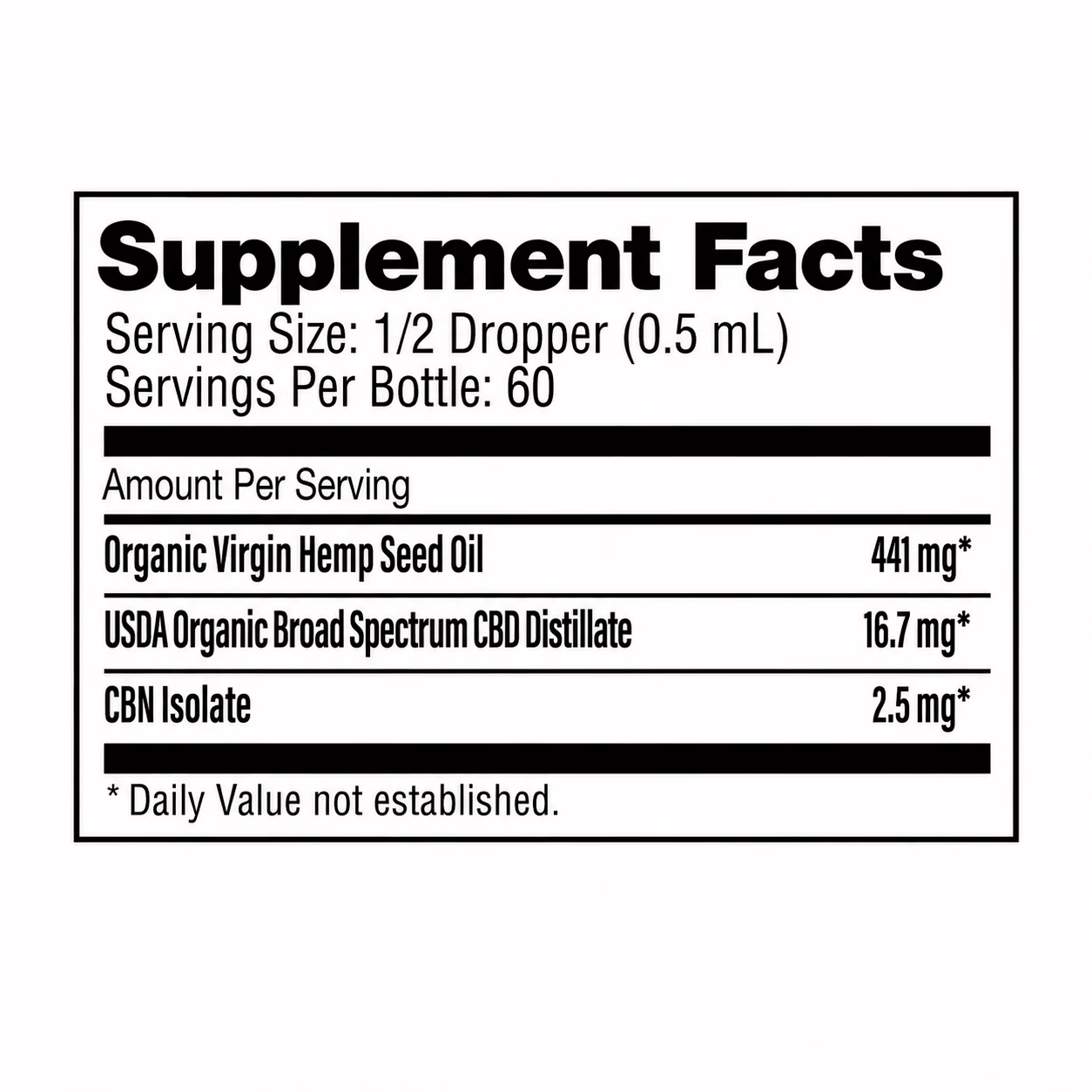 NuLeaf Naturals, Deep Rest CBD+CBN Oil, Broad Spectrum THC-Free, 1fl oz, 150mg CBN + 1000mg CBD