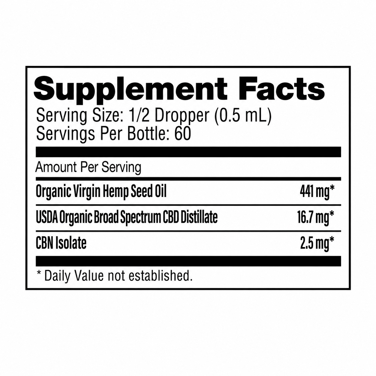 NuLeaf Naturals, Deep Rest CBD+CBN Oil, Broad Spectrum THC-Free, 1fl oz, 150mg CBN + 1000mg CBD 1