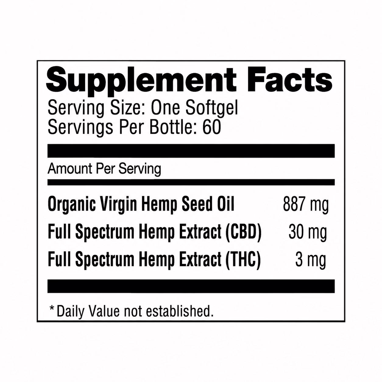 NuLeaf Naturals, Everyday Ease CBD Softgels, Full Spectrum, 60ct, 180mg THC + 1800mg CBD