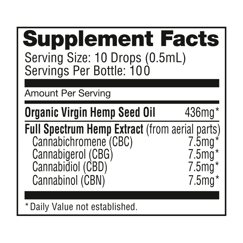 NuLeaf Naturals, Multicannabinoid Oil CBD+CBC+CBG+CBN, Full Spectrum, 1.69fl oz, 3000mg Multi
