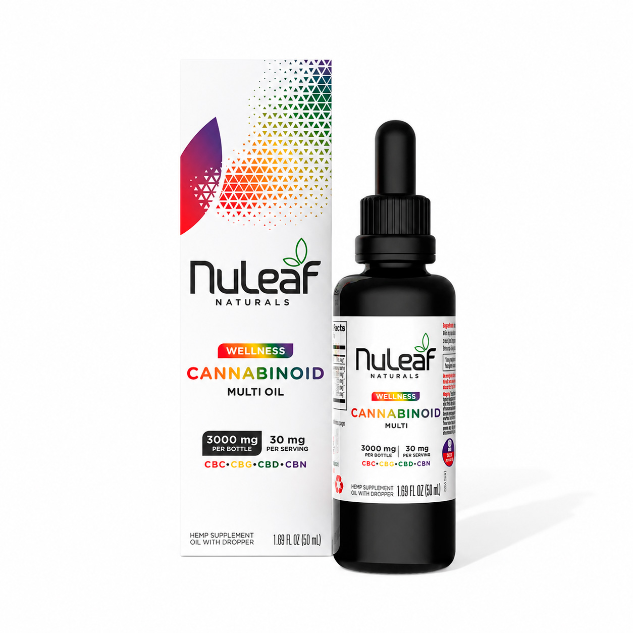 NuLeaf Naturals, Multicannabinoid Oil CBD+CBC+CBG+CBN, Full Spectrum, 1.69fl oz, 3000mg Multi 4