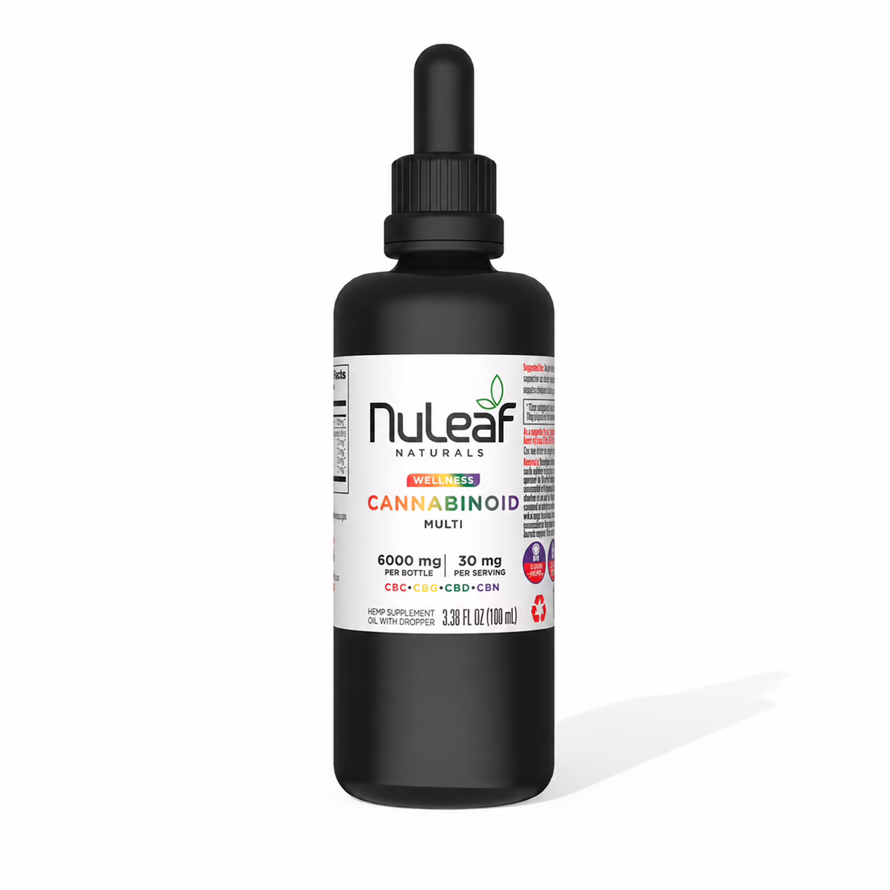 NuLeaf Naturals, Multicannabinoid Oil CBD+CBC+CBG+CBN, Full Spectrum, 3.38fl oz, 6000mg Multi 5 NuLeaf Naturals, Multicannabinoid Oil CBD+CBC+CBG+CBN, Full Spectrum, 3.38fl oz, 6000mg Multi