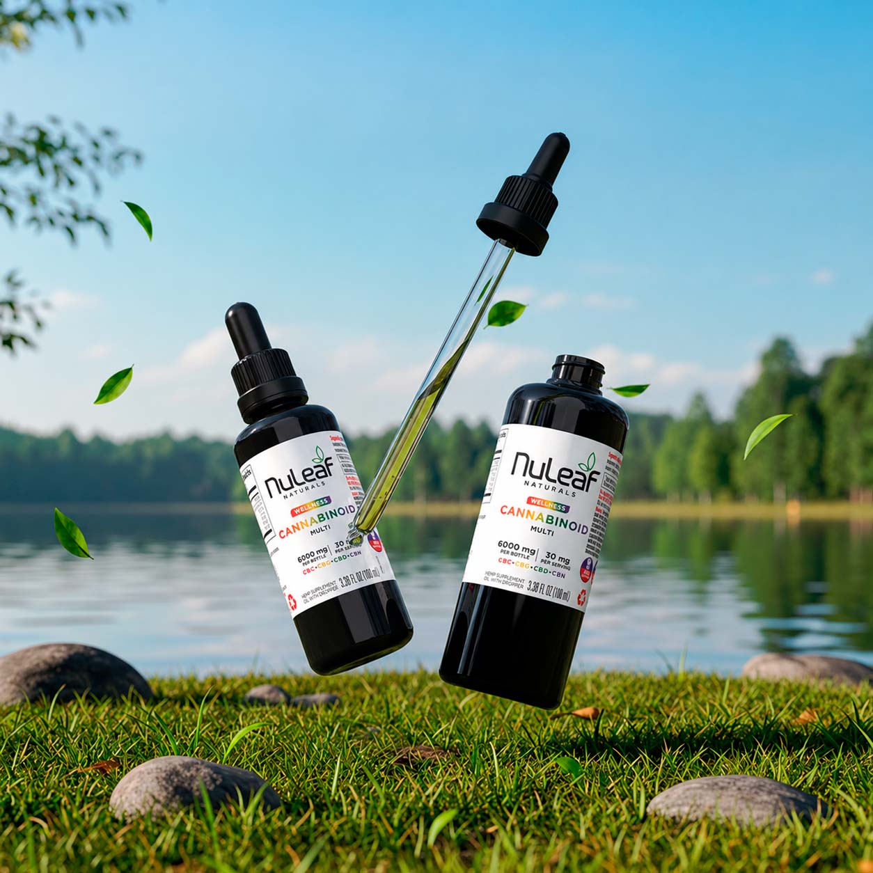 NuLeaf Naturals, Multicannabinoid Oil CBD+CBC+CBG+CBN, Full Spectrum, 3.38fl oz, 6000mg Multi 5
