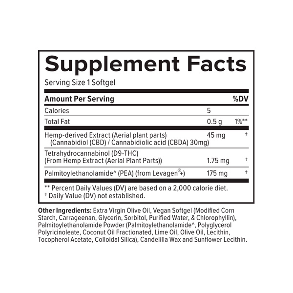 PlusCBD, Reserve Relief 1.75mg THC + 30mg CBDA+CBD Softgels, Full Spectrum, 30ct, 52.5mg THC + 900mg CBDA+CBD
