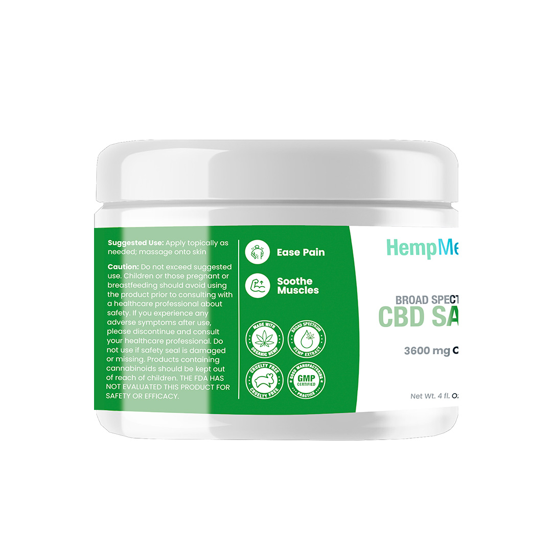 HempMeds, CBD Salve, Broad Spectrum THC-Free, 4fl oz, 3600mg CBD