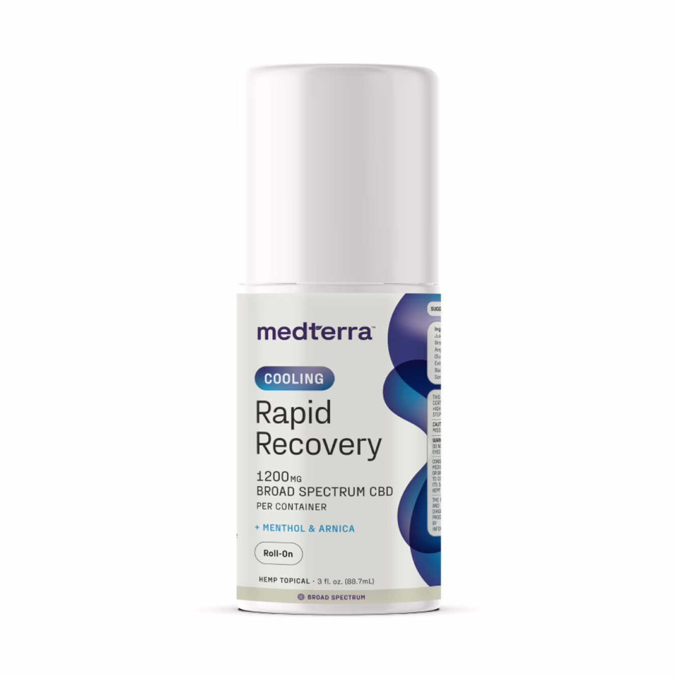 Medterra, Cooling Rapid Recovery CBD Roll On, Broad Spectrum THC-Free, 3fl oz, 1200mg CBD Medterra, Cooling Rapid Recovery CBD Roll On, Broad Spectrum THC-Free, 3fl oz, 1200mg CBD
