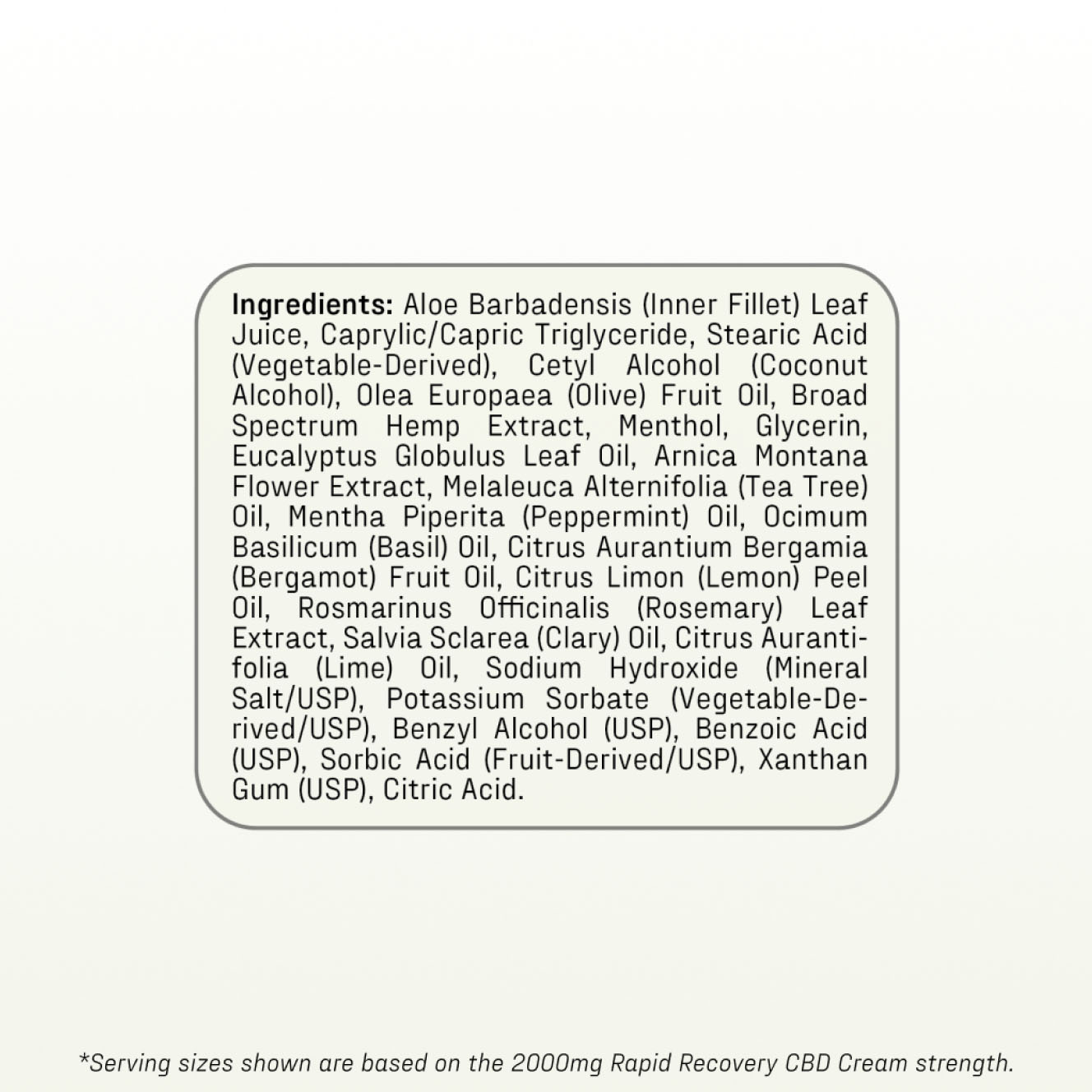 Medterra, Cooling Rapid Recovery CBD Cream, Broad Spectrum THC-Free, 3.4fl oz, 2000mg CBD