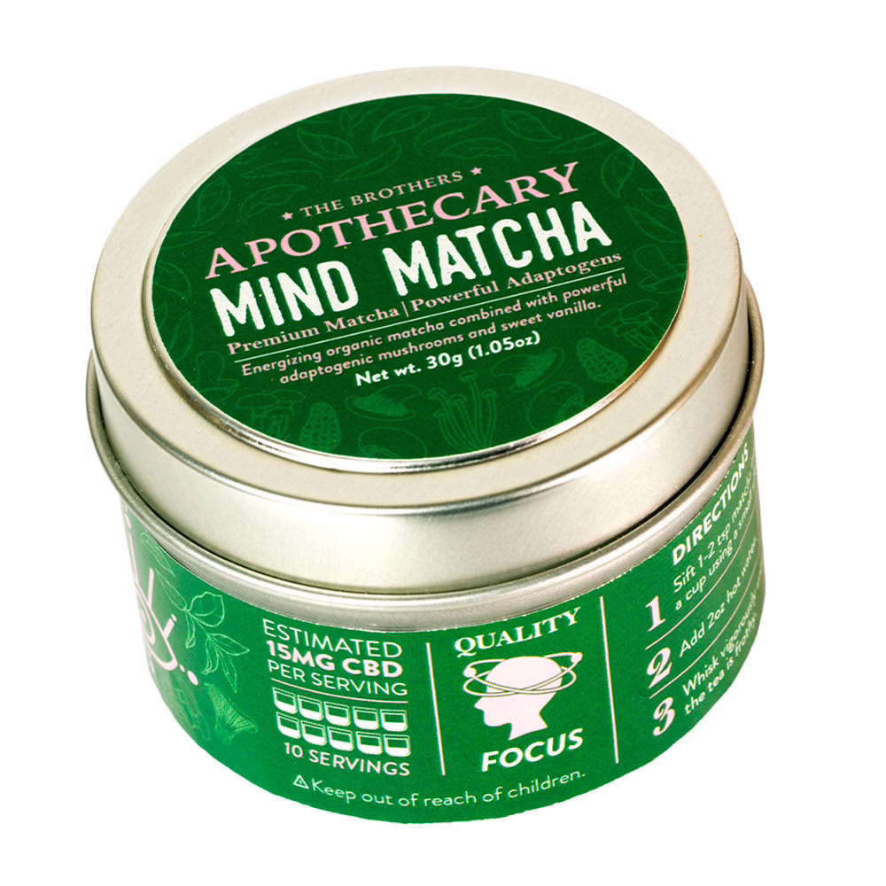 The Brothers Apothecary, Mind Matcha CBD Tea, Isolate THC-Free, 1.05oz, 150mg CBD