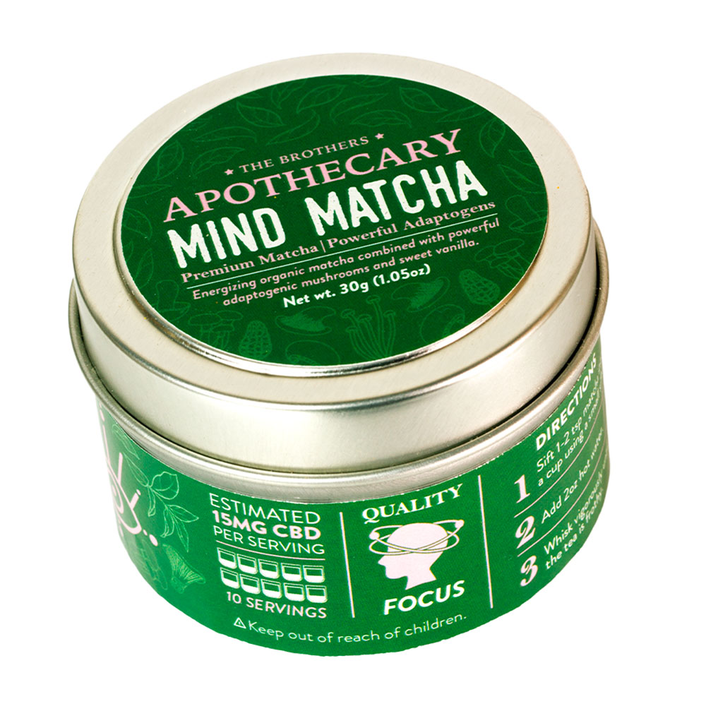 The Brothers Apothecary, Mind Matcha CBD Tea, Isolate THC-Free, 1.05oz, 150mg CBD