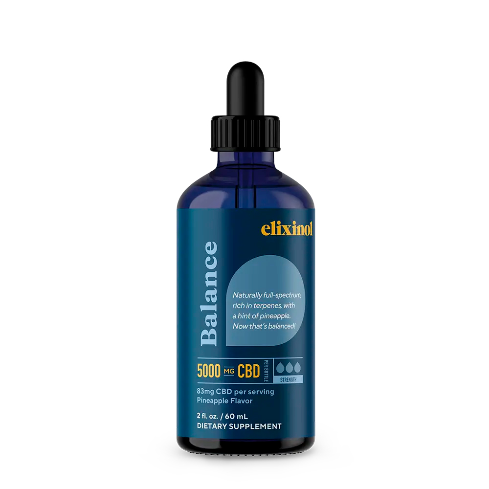 Elixinol, Balance CBD Tincture, Pineapple, Full Spectrum, 2fl oz, 5000mg CBD