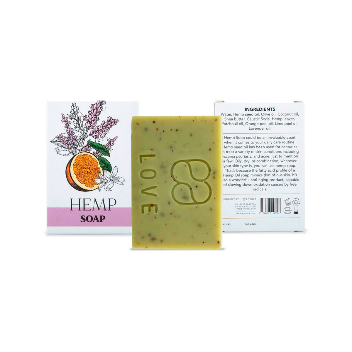 Endoca, Hemp Soap, 100g