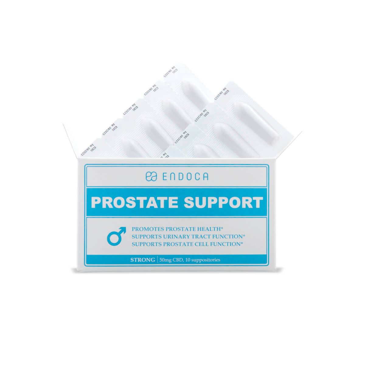 Endoca, Prostate CBD Suppositories, 50mg Strong, Full Spectrum, 10ct, 500mg CBD 1