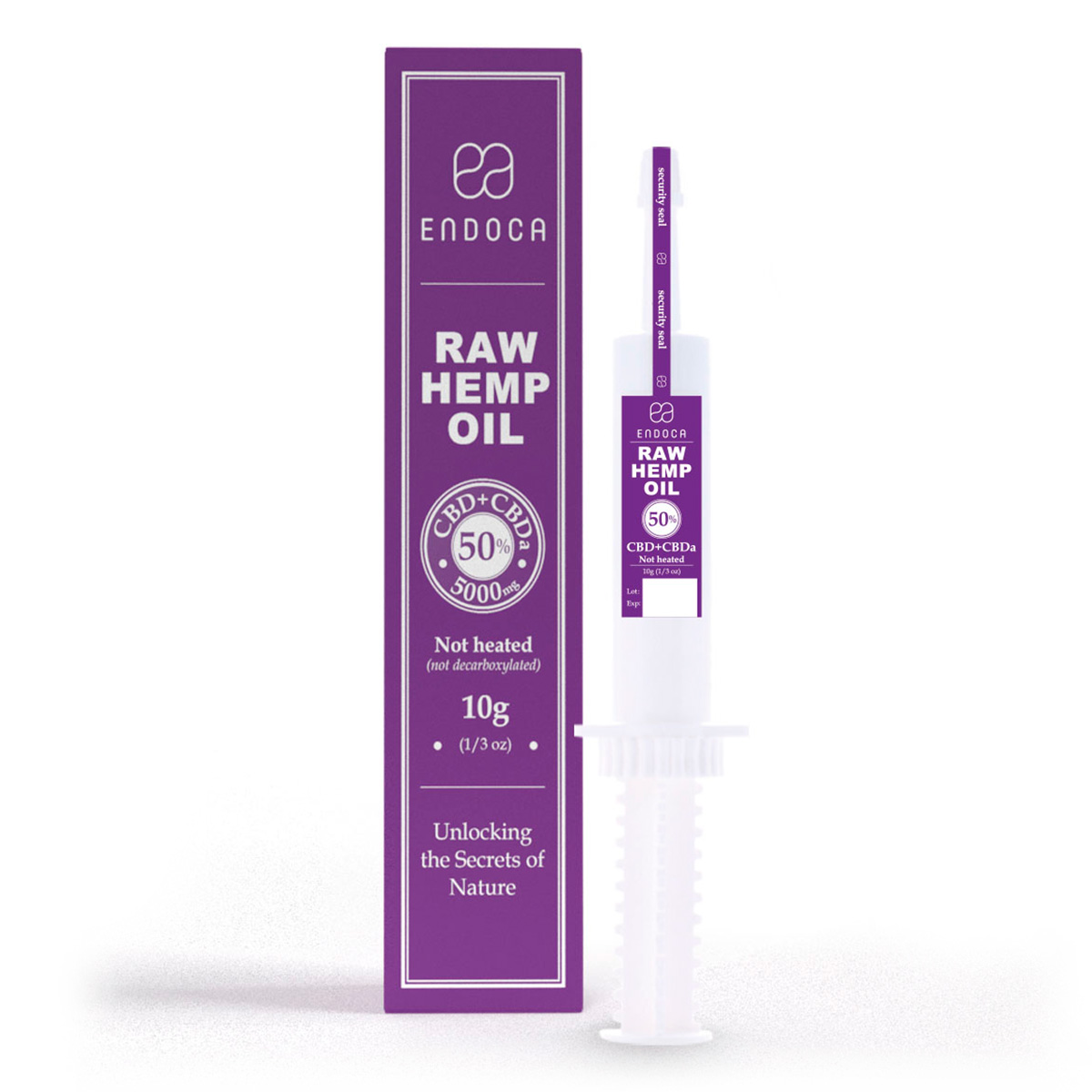 Endoca, Raw Hemp Oil Extract 50%, Full Spectrum, 0.33oz, 5000mg CBD+CBDa 2
